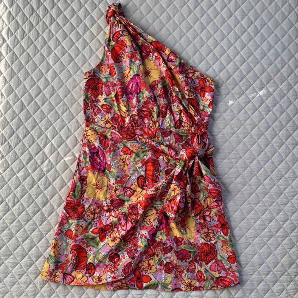 Dress Forum One-Shoulder Floral Dress